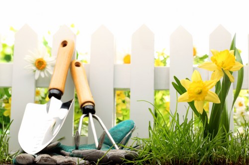 Team pruning and organizing a Clapham garden
